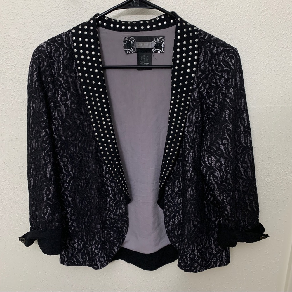 Black Lace Dress Shirt. Women’s Size M